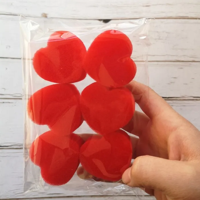 Red 6pcs Felicoalice Slime DIY аксессуары Игрушка в форме сердца пена поставки слаймов наполнитель украшение Подарочная игрушка для детей и взрослых - Цвет: Red 6pcs