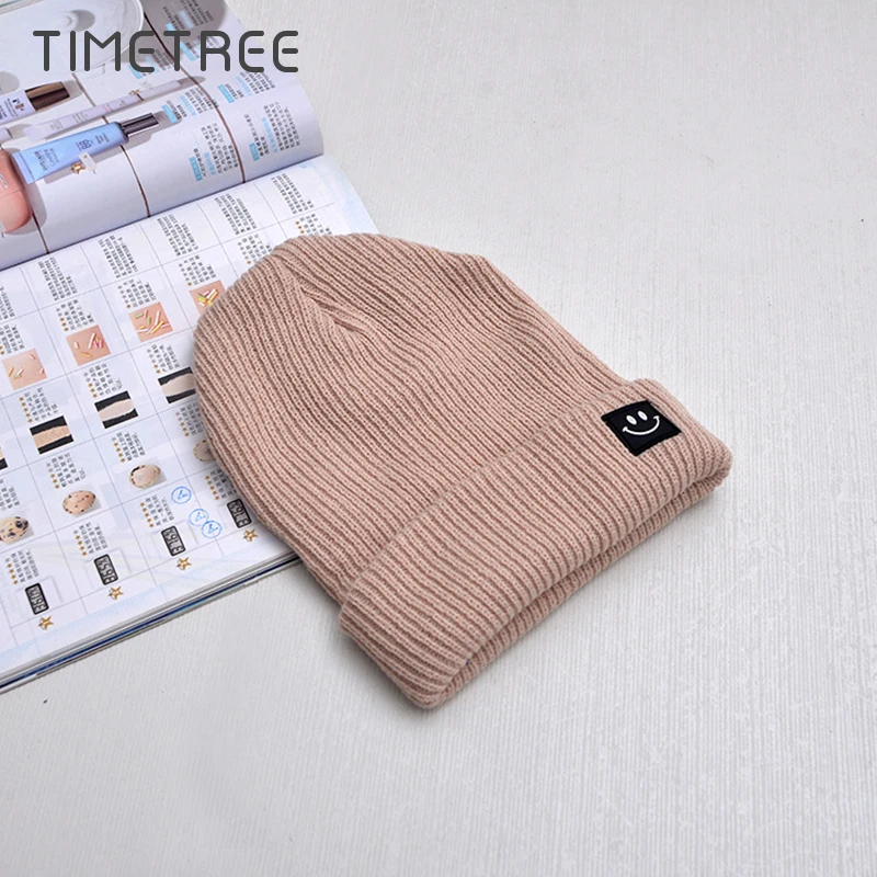 Модные облегающие шапки Женские однотонные вязаные теплые мягкие береты простые
