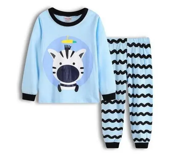 STYLE 25 Детская одежда комплект детской одежды, пижамные комплекты для мальчиков одежда для сна для девочек Детская Пижама, детская Ночная одежда с машинками, домашняя одежда - Цвет: STYLE 25