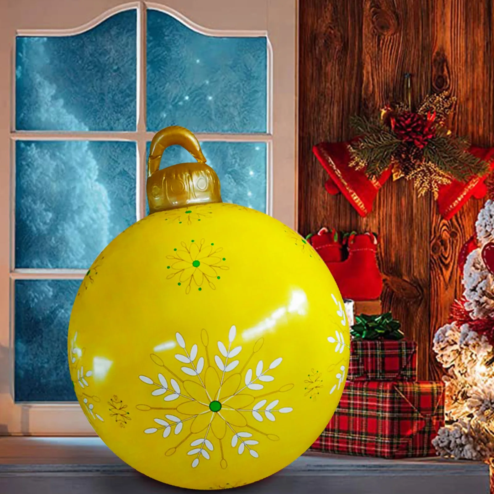 

Christmas Ornaments 23.6inch Christmas Balls Outdoor Atmosphere Pvc Inflatable Toys For Home Christmas Festive Gift Balls Xmas