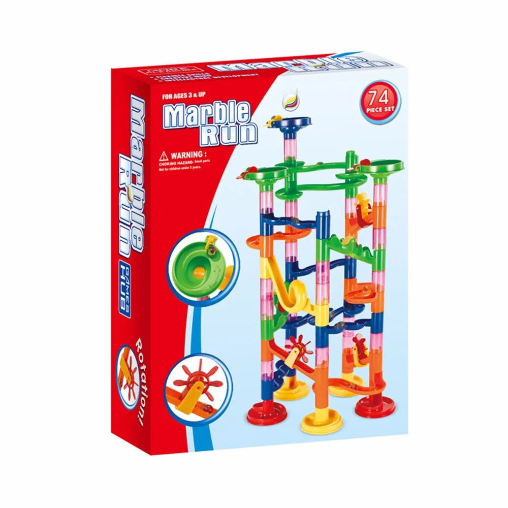 Игрушки для детей DIY Marble Run Coaster Maze Toy - Hanmun Racing 74 шт. | и хобби