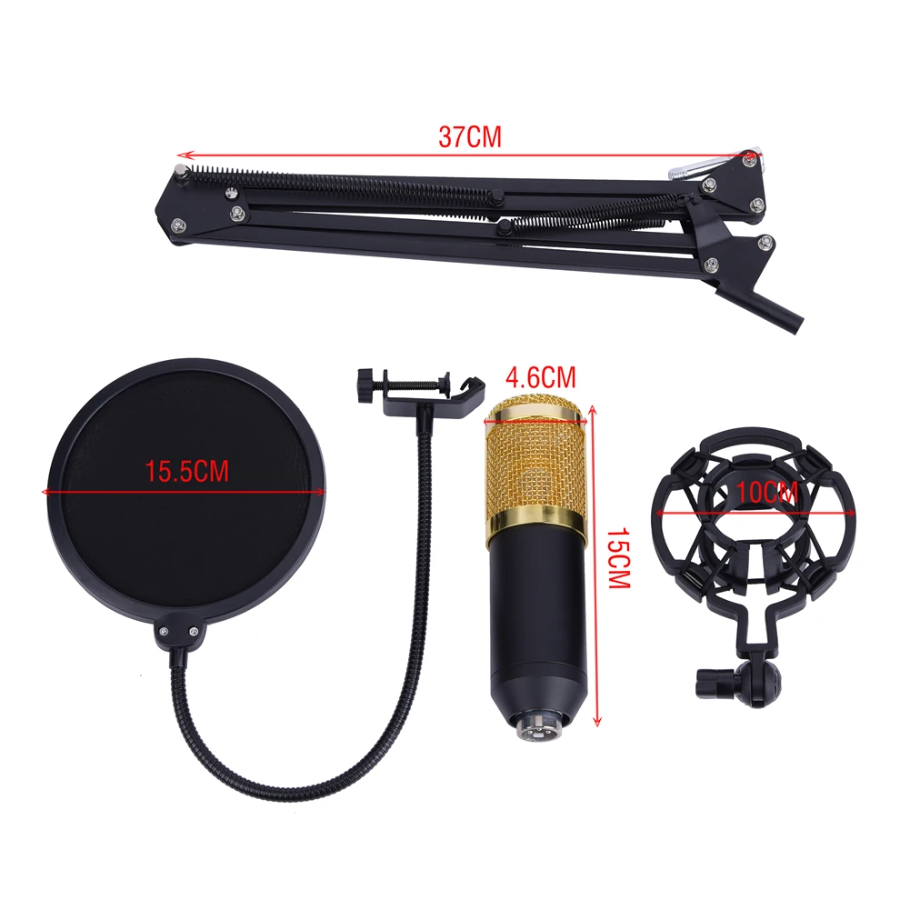 Студийный конденсаторный микрофон BM800 профессиональный для записи голоса