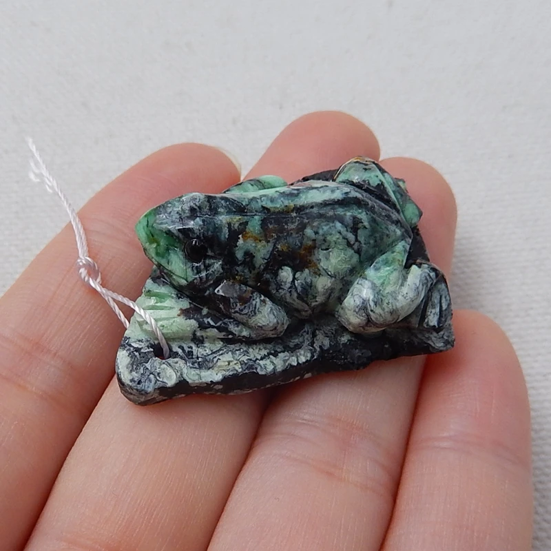 Распродажа 1 шт. зеленая Бирюзовая лягушка ручной работы самодельные ювелирные