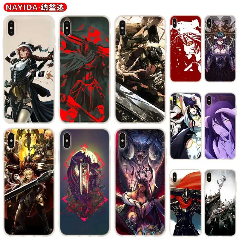 Мягкий чехол для iPhone 12 11 Pro X XS Max XR 6 7 8 G Plus SE 2020 5 S Обложка Overlord II Albedo новое