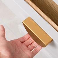 64mm modern simplicity cabinet handles door pull gold black half round drawer knob zinc alloy furniture hardware accessories