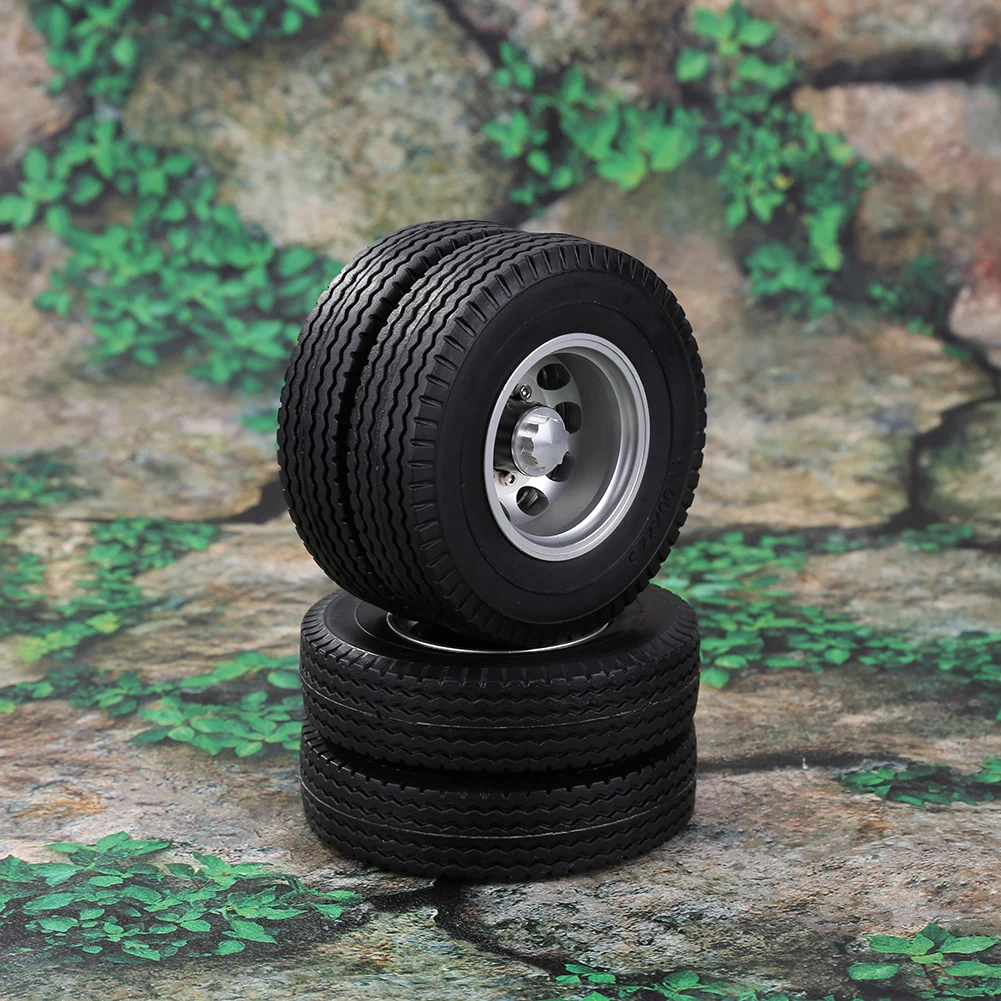 Ступица заднего колеса с покрышкой для Tamiya 1/14 RC трактора прицепа грузовика 2 шт.