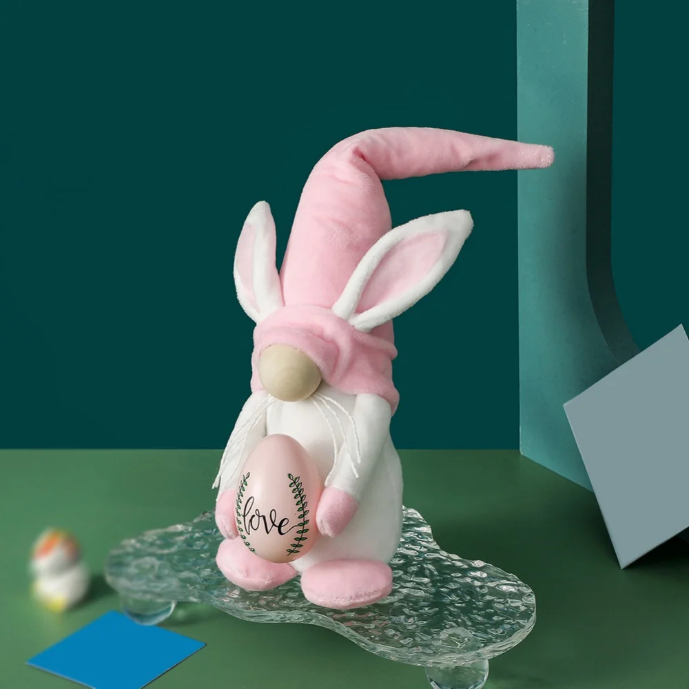 Пасхальный кролик гномная кукла Длиннохвостый без лица праздничное украшение