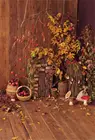 Laeacco осенний деревянный настенный пол Опаленные кленовые листья фруктовый склад детский портретный Фотофон для фотосъемки
