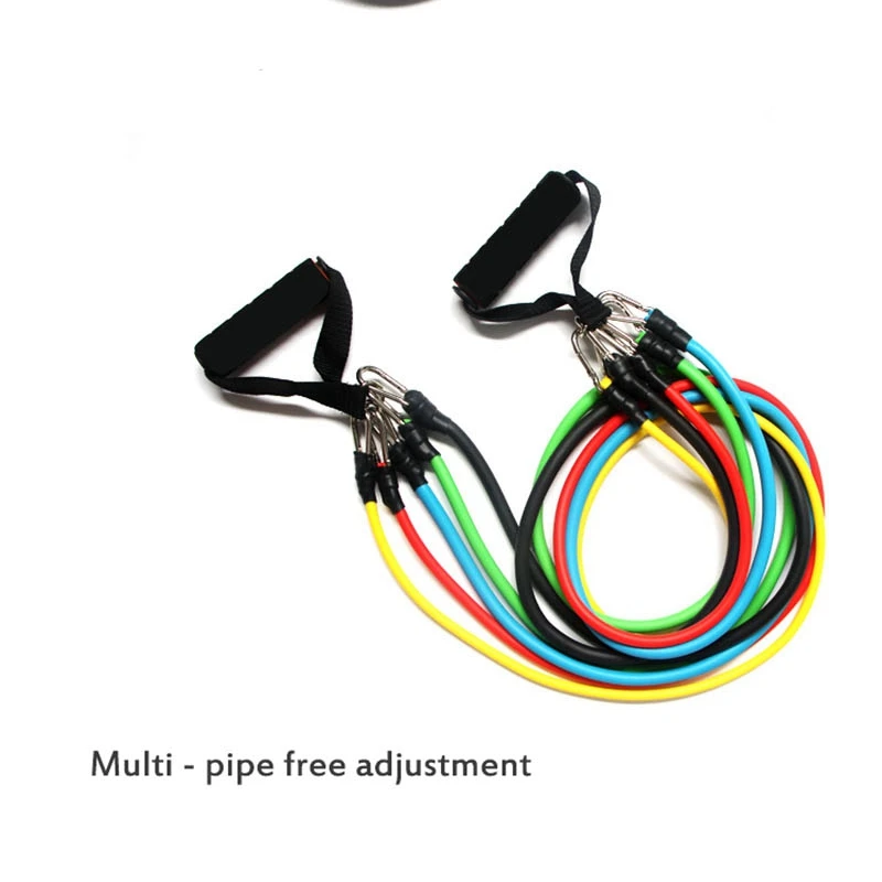 11 Pcs/Set Rubber Expander Elastic Bands Fitness with Bag Latex Resistance Crossfit Training Exercise Yoga Tubes Pull Rope | Спорт и