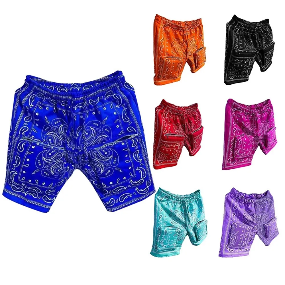 

Summer Male New Style 3D Personality Ethnic Style Dazzling Pattern Hip-Hop Fashion Trend Tooling High Street Men's Casual Shorts