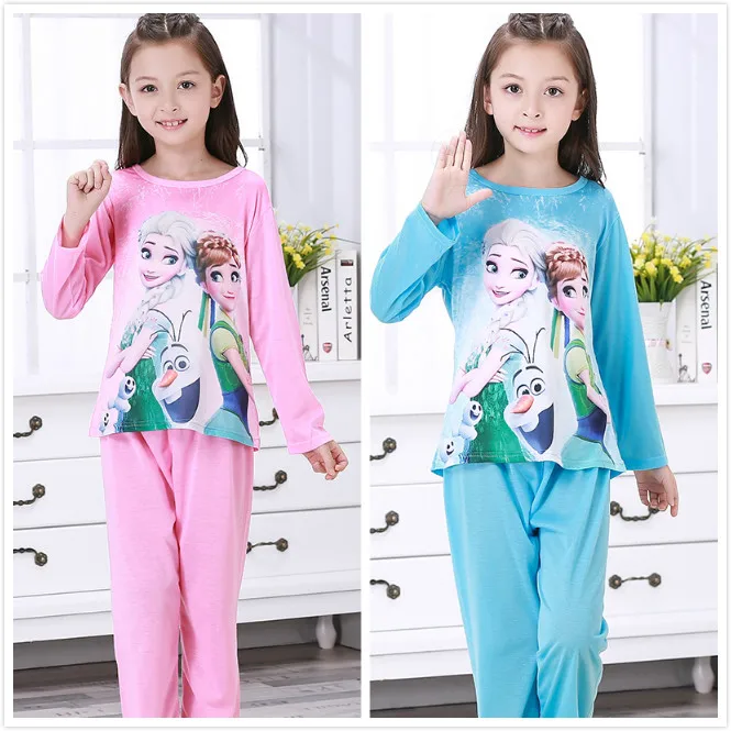 Детская одежда для сна мальчиков и девочек зимние хлопковые комплекты домашняя