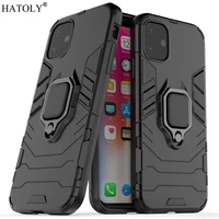 for iphone 11 case cover for iphone 11 finger ring phone case back shell funda hard pc tpu protective armor case for iphone 11