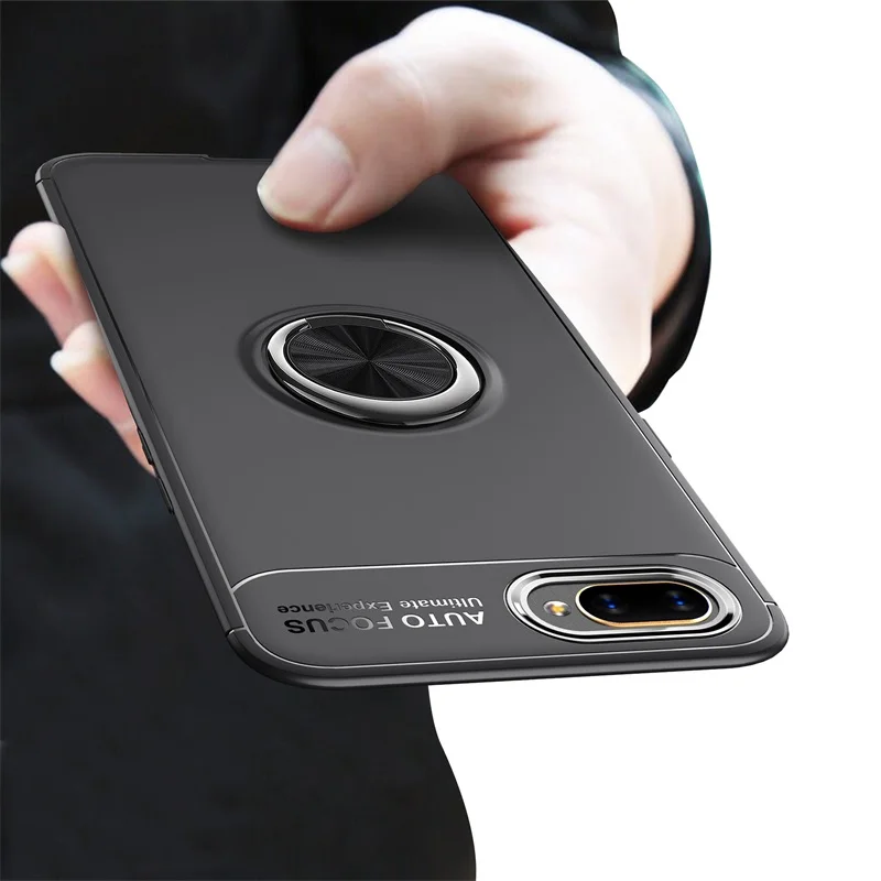 Для OPPO A1k Realme C2 чехол Невидимый Кронштейн Крышка для OPPO Realme C2 A1k кольцо Пряжка мягкий силиконовый корпус Fundas Coque