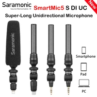 saramonic smartmic5 super long unidirectional microphone for usb c ios smartphone camera camcorder tablet vlog stream record mic