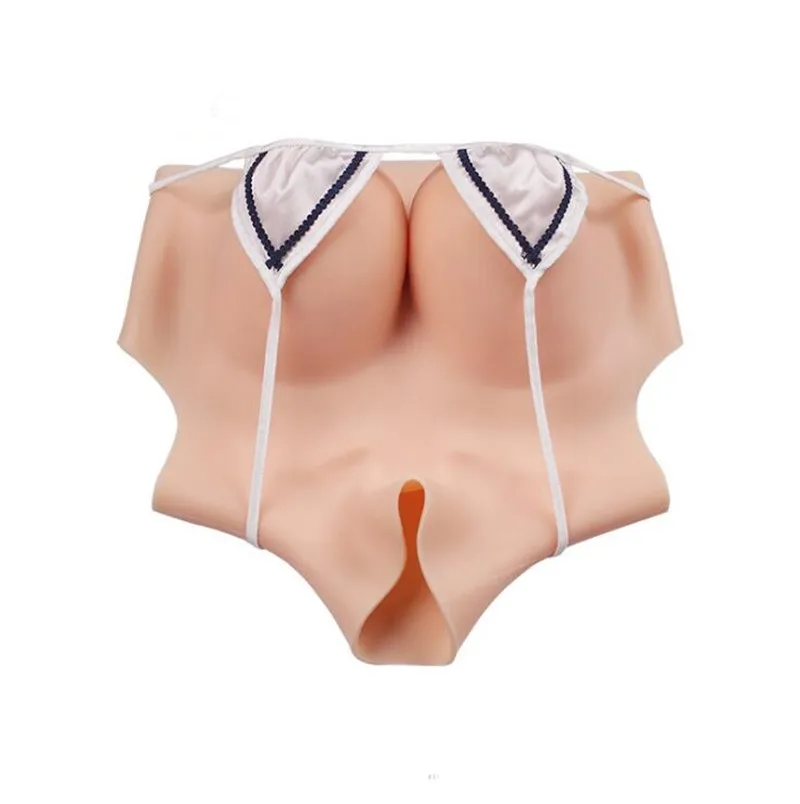 Ажурная эластичная хлопковая поддельная грудь с высокой шеей искусственная