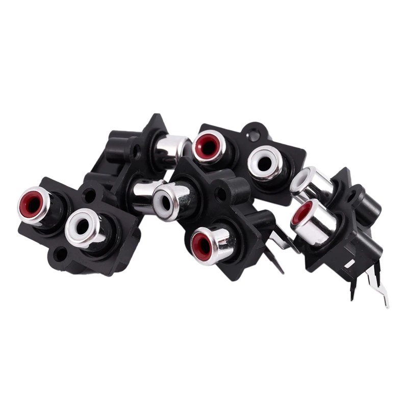 5pcs PCB Mount 2 Position Stereo o Video Jack RCA Female Connector | Обустройство дома