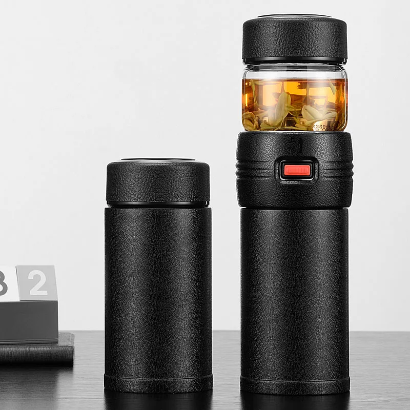 Curge 580ml Tea Bottle 316 Stainless steel Insulation Cup With Glass Separation Water | Дом и сад