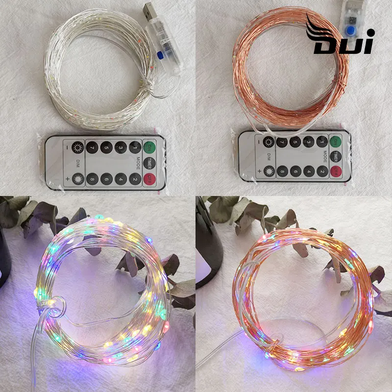 Открытый строка светильник 10 м 20 Водонепроницаемый usb-пду Управление LED fairy