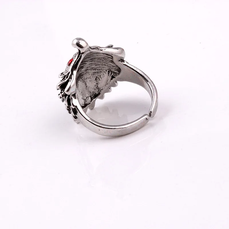 

Retro Punk Animal CZ Red Crystal Hedgehog Ring Gothic Men Women Adjustable Ring Trend Men Women Street Party Jewelry