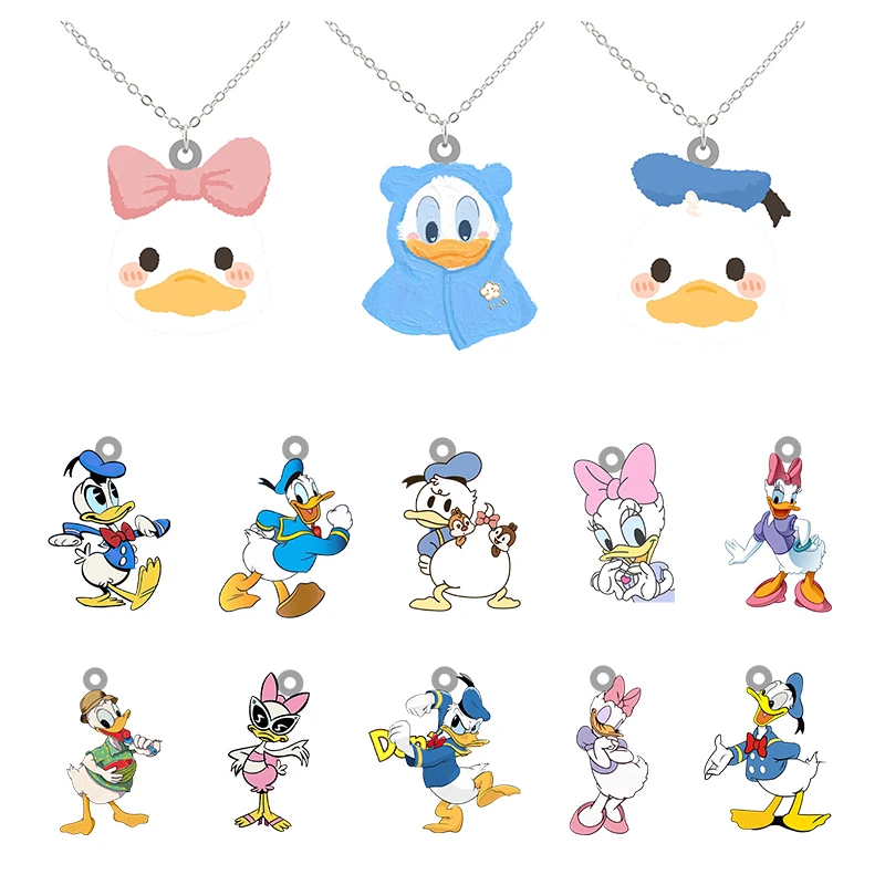 

Модное смешное женское ожерелье Disney с подвеской «Дональд», мужское ожерелье с мультяшными элементами, ожерелье для друзей, подарочные укра...