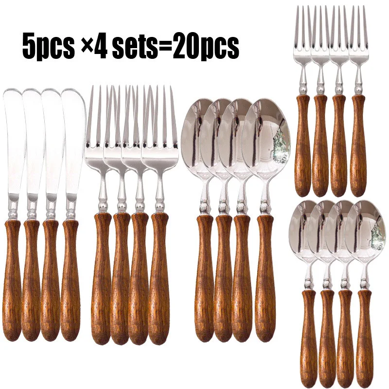 

Набор столовых приборов из нержавеющей стали, 5 шт., 20 шт.