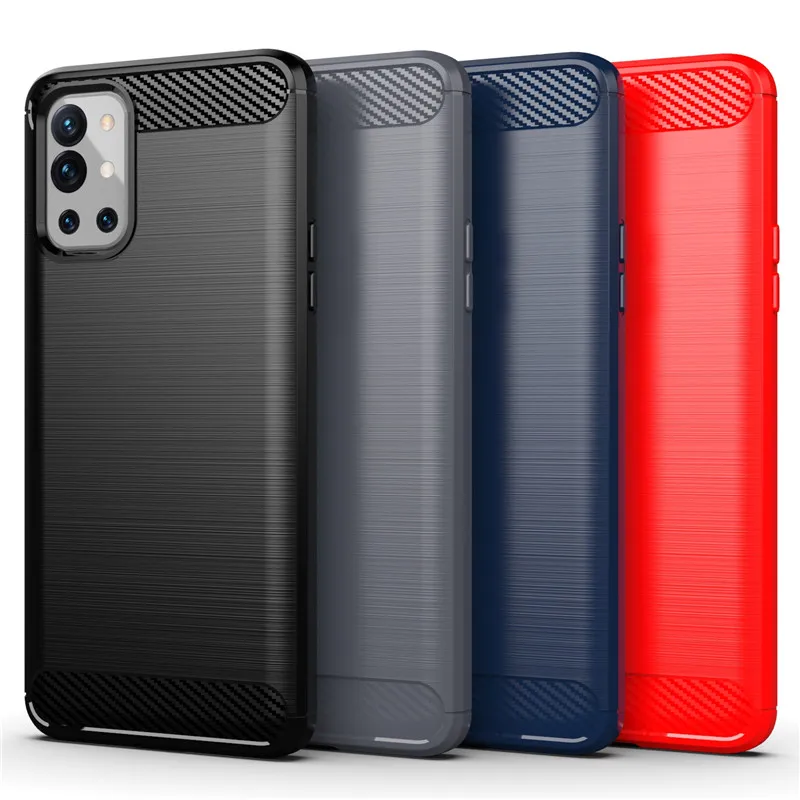 

For OnePlus 9R Case For OnePlus 9R 9 Pro 8T 7T Nord N10 N100 Cover Shockproof Silicone Carbon Fiber Phone Bumper For OnePlus 9R