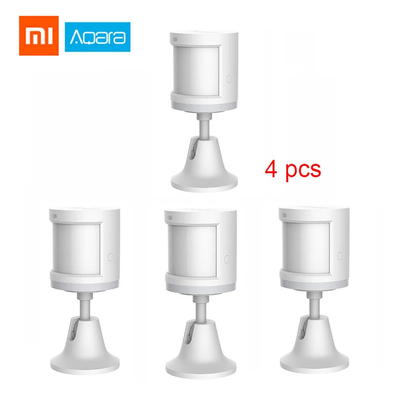 4pcs body sensor Xiao mi Aqara датчик человеческого тела ZigBee умный датчик движения тела Датчик Безопасности беспроводное соединение светильник mi home APP - Цвет: 4pcs body sensor