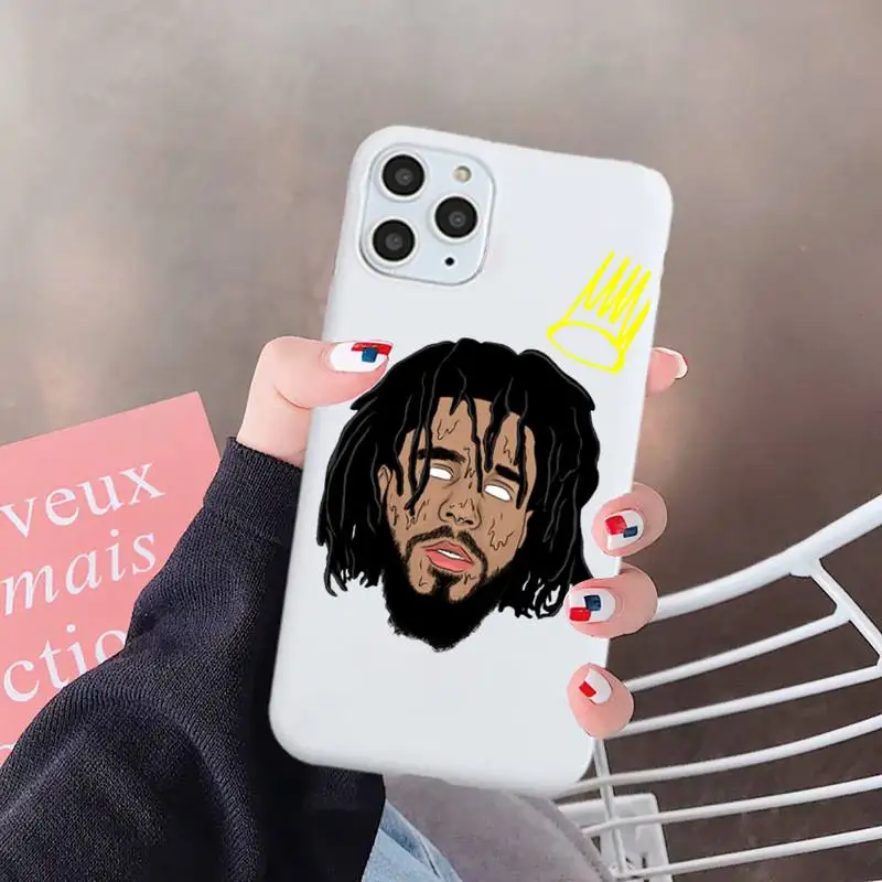 

Y61 Rapper J. Cole Phone Case White Candy Color for iPhone 6 7 8 11 12 s mini pro X XS XR MAX Plus
