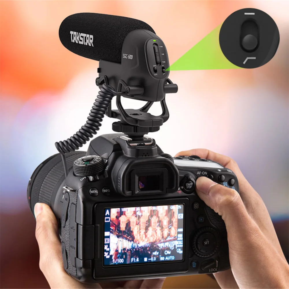 TAKSTAR SGC 600 микрофон для интервью фотография конденсаторный записи DSLR камеры DV