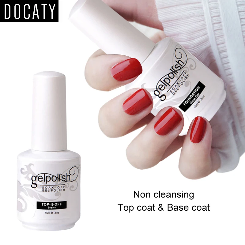 Гель-лак для ногтей 15 мл основа верхнее покрытие гель-Лаки Топ УФ светодиодный