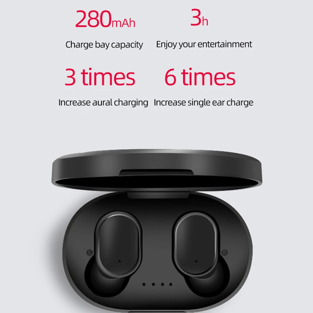 A6S Bluetooth гарнитуры для Redmi Airdots беспроводные наушники 5,0 TWS наушники с шумоподавлением Микрофон для Xiaomi iPhone huawei samsung