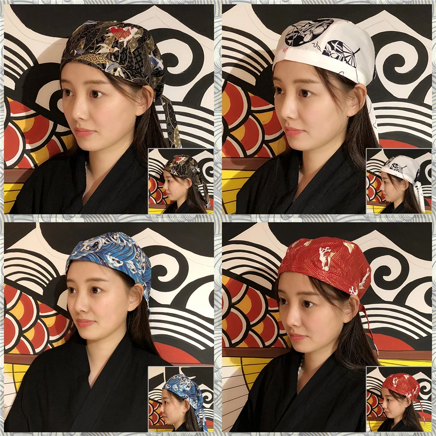 Кепка шеф повара для ресторана с принтом суши японский стиль рабочая одежда