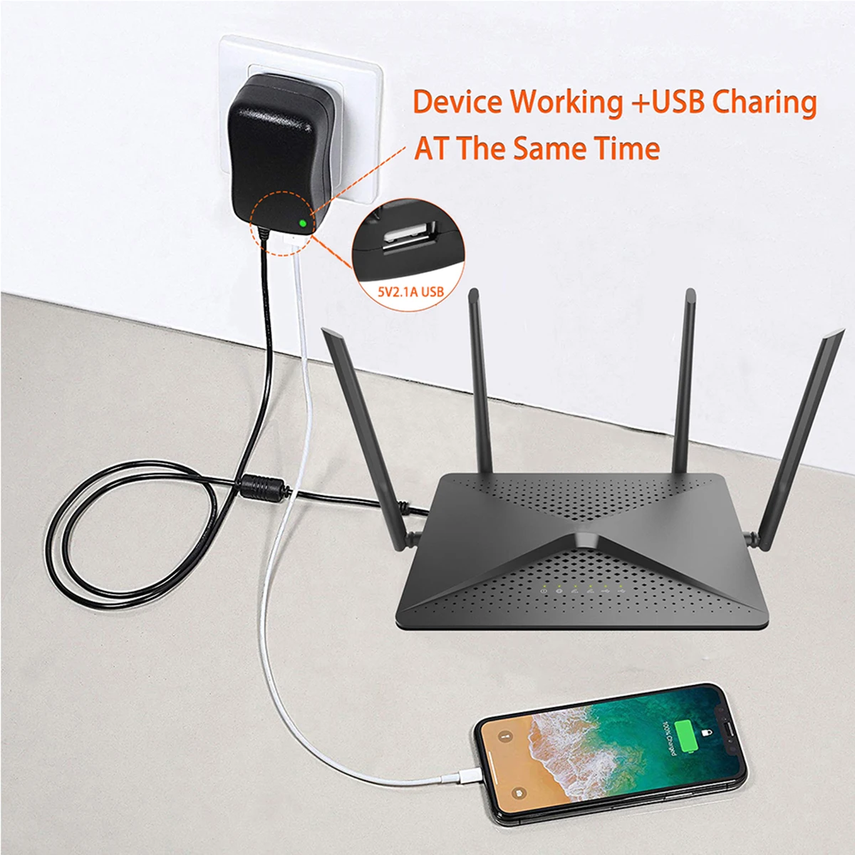 

30W Universal Power Adapter 3V/4.5V/5V/6V/7.5V/9V/12V AC DC Adapter Charger power Converter 5V 2.1A USB Port With 8Pcs jack