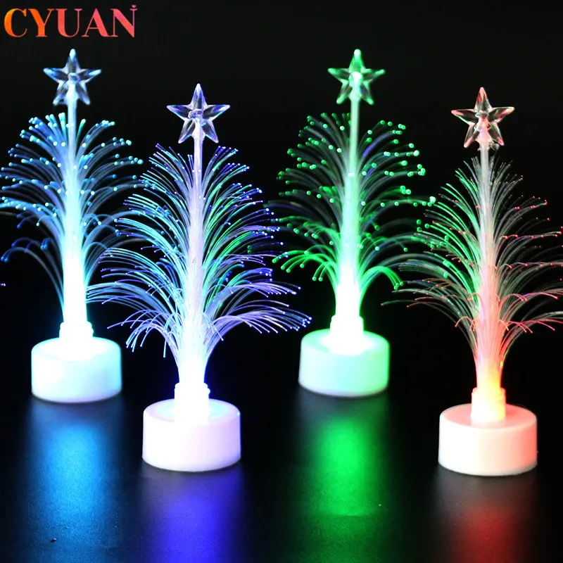 

Mini Christmas Tree Light Lamp LED Color Changing Xmas Tree Home Table Decoration Light-up Christmas Tree Ornaments 2022 Noel