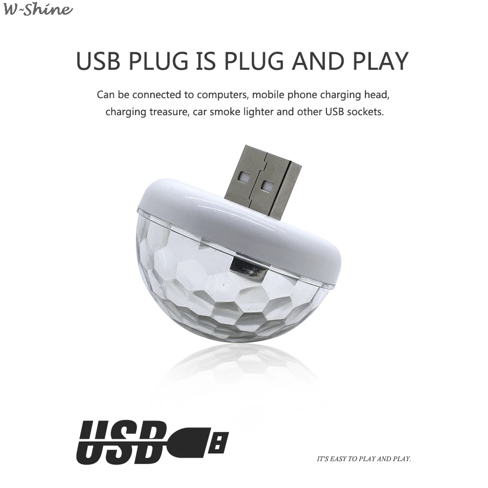 Мини USB СВЕТОДИОДНЫЙ вечерние светильник s Портативный хрустальный шар домашние