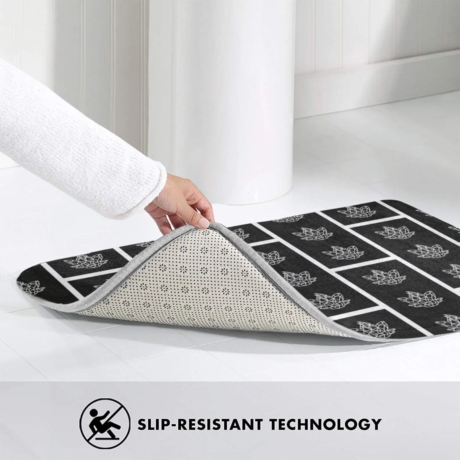 Многоугольный коврик для входной двери Zorua Trio ванной с изображением Иисуса