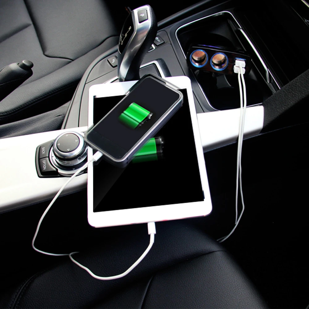 1 шт. автомобильное зарядное устройство с 2 USB-портами 12-24 В | Мобильные телефоны и