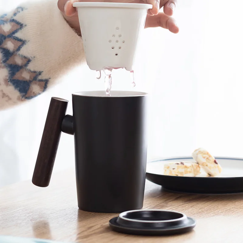 400 мл европейские короткие чайные кружки с чаем заварки черные красные синие