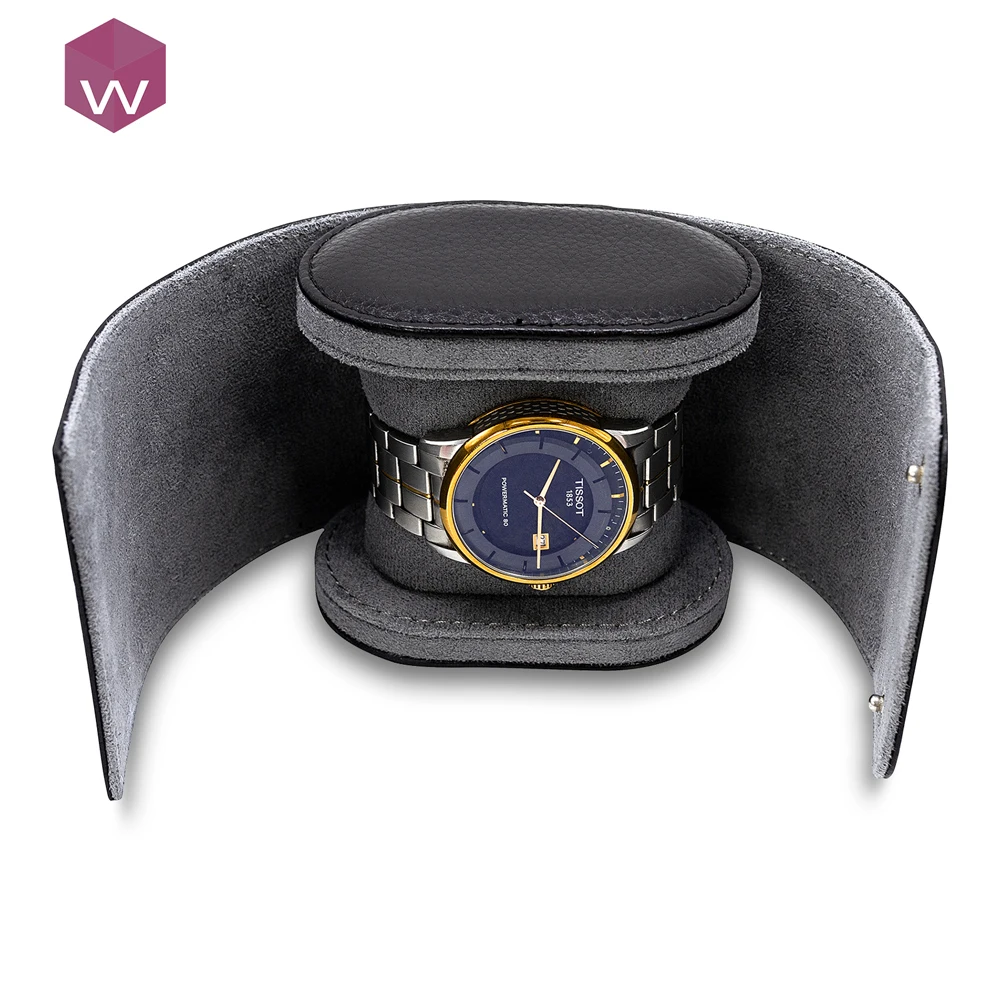 Wholesale High Quality Personalized Single Watches Storage Travel Watch Roll Case Genuine Leather