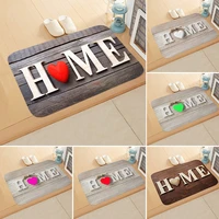 home letter print doormat non slip kitchen carpet bath mat home entrance mats 1 pcs
