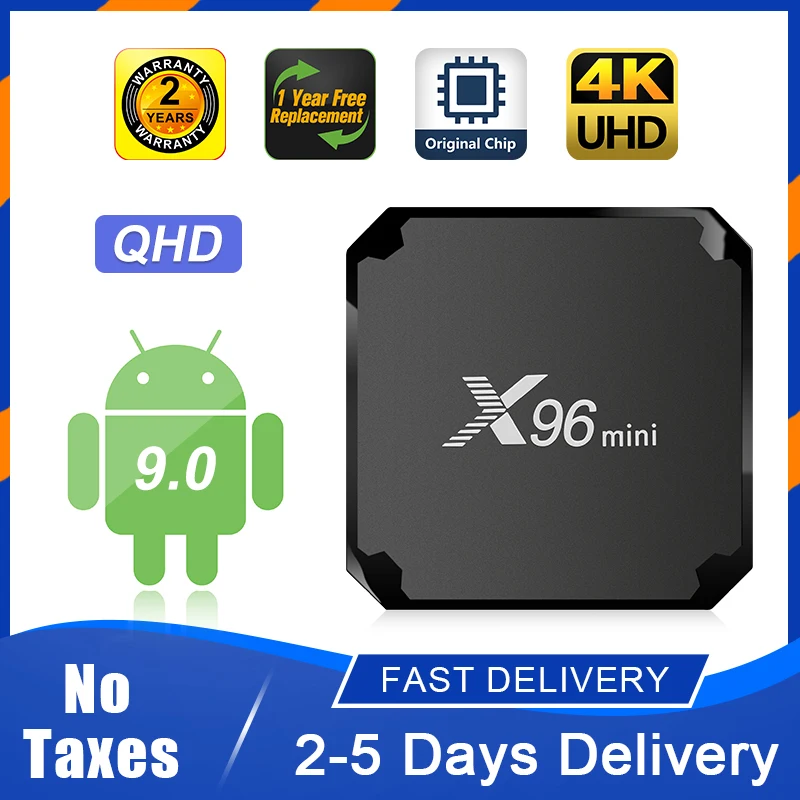 ТВ приставка X96 MINI QHD Android 9 0 Amlogic S905W HD Smart TV Box 4K H.265 1 ГБ 8 2 Гб 16 4 WiFi X96mini