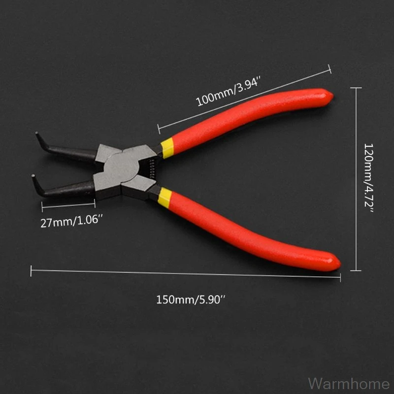 

4 Pcs 7in Circlip Pliers Set Retaining Clip Internal External Spring Bent Straight Snap Ring Disassembly Home Crimp Tool Au24 20