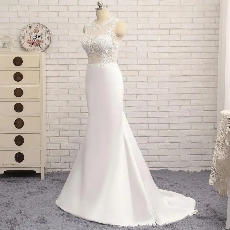 Robe De Mariee настоящая фотография прозрачные пляжные свадебные платья кружевное