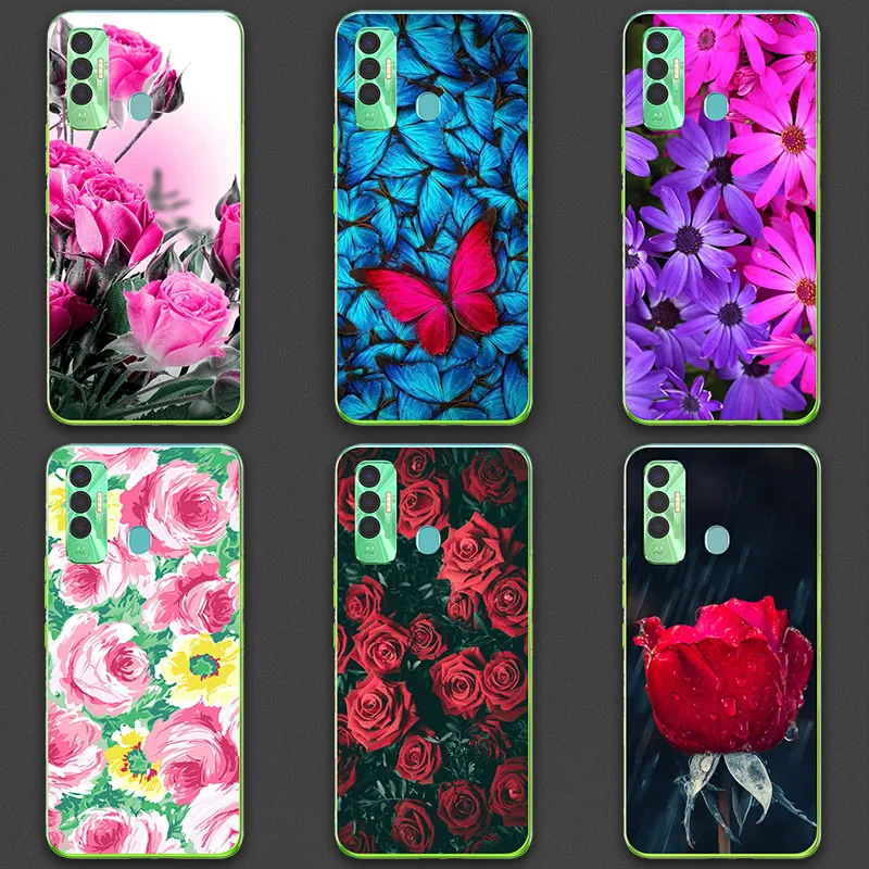 Для Tecno Spark 7 P Spark7 Pro Чехол мраморный Мягкий силиконовый чехол для задней панели