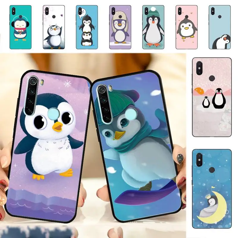

YNDFCNB Cute Lovely Penguin Phone Case for RedMi note 7 8 9 6 5 4 X pro 8T 5A