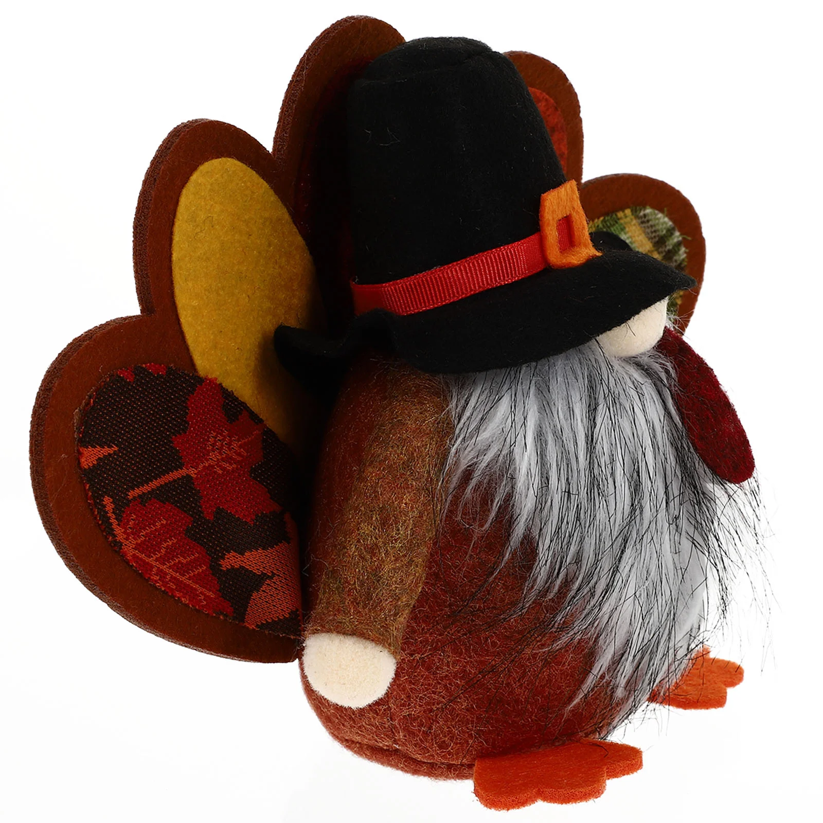 

1Pc Thanksgiving Faceless Doll Adornment Cloth Faceless Doll Decor Orange