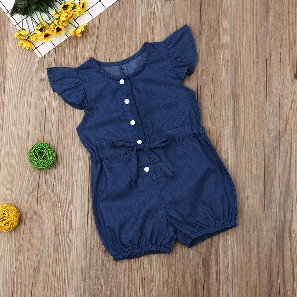 Милое летнее платье для маленьких девочек детские штаны джинсовые шорты на