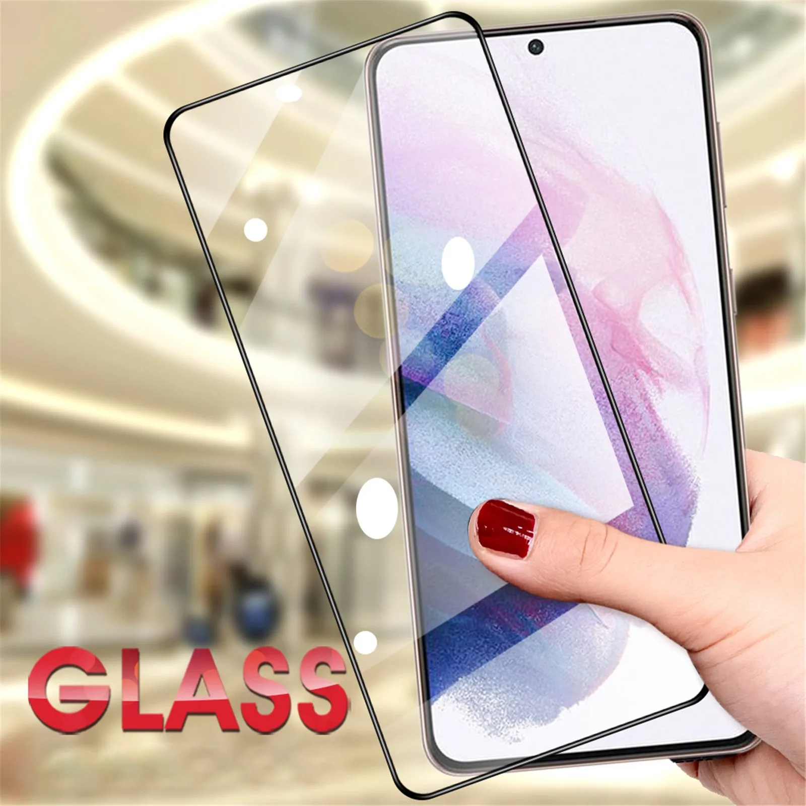 

HIPERDEAL For Samsung S21 PLUS Clear Tempered Glasses Screen Protector Film 6.7-Inch Tempered film 6.7 inches 1/2/3/4/5PC
