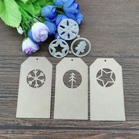 3pcs christmas tree circle metal cutting dies stencils for diy scrapbooking decorative embossing handcraft die cutting template