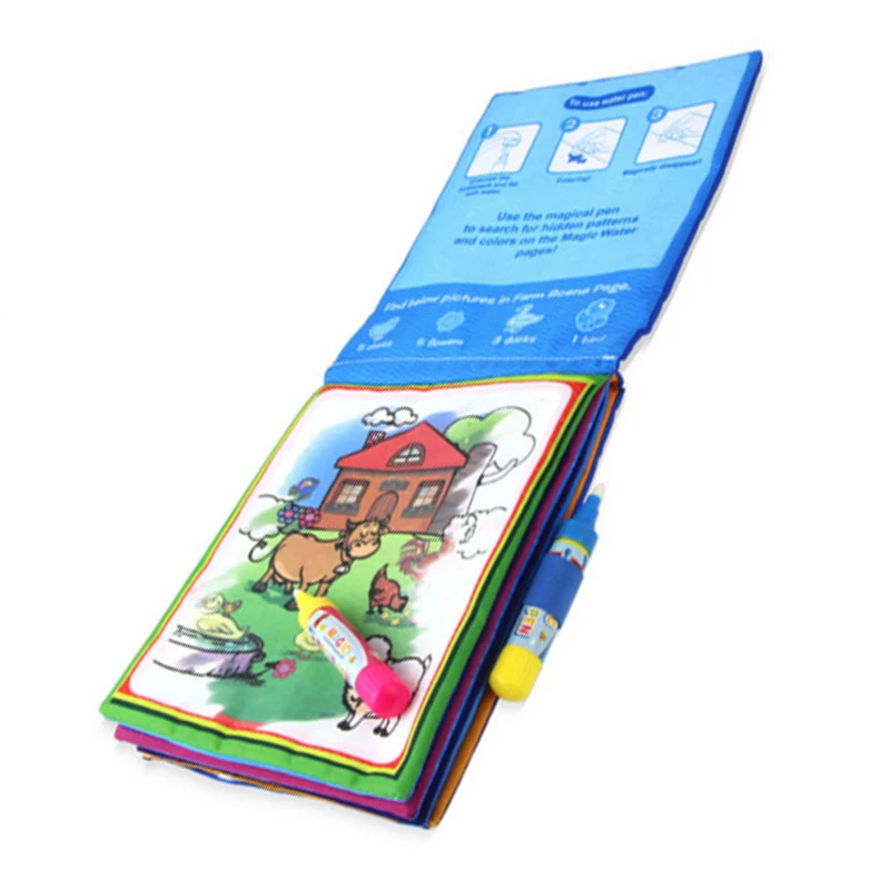 Оптовая продажа новая волшебная детская книга для рисования водой с 1 волшебной